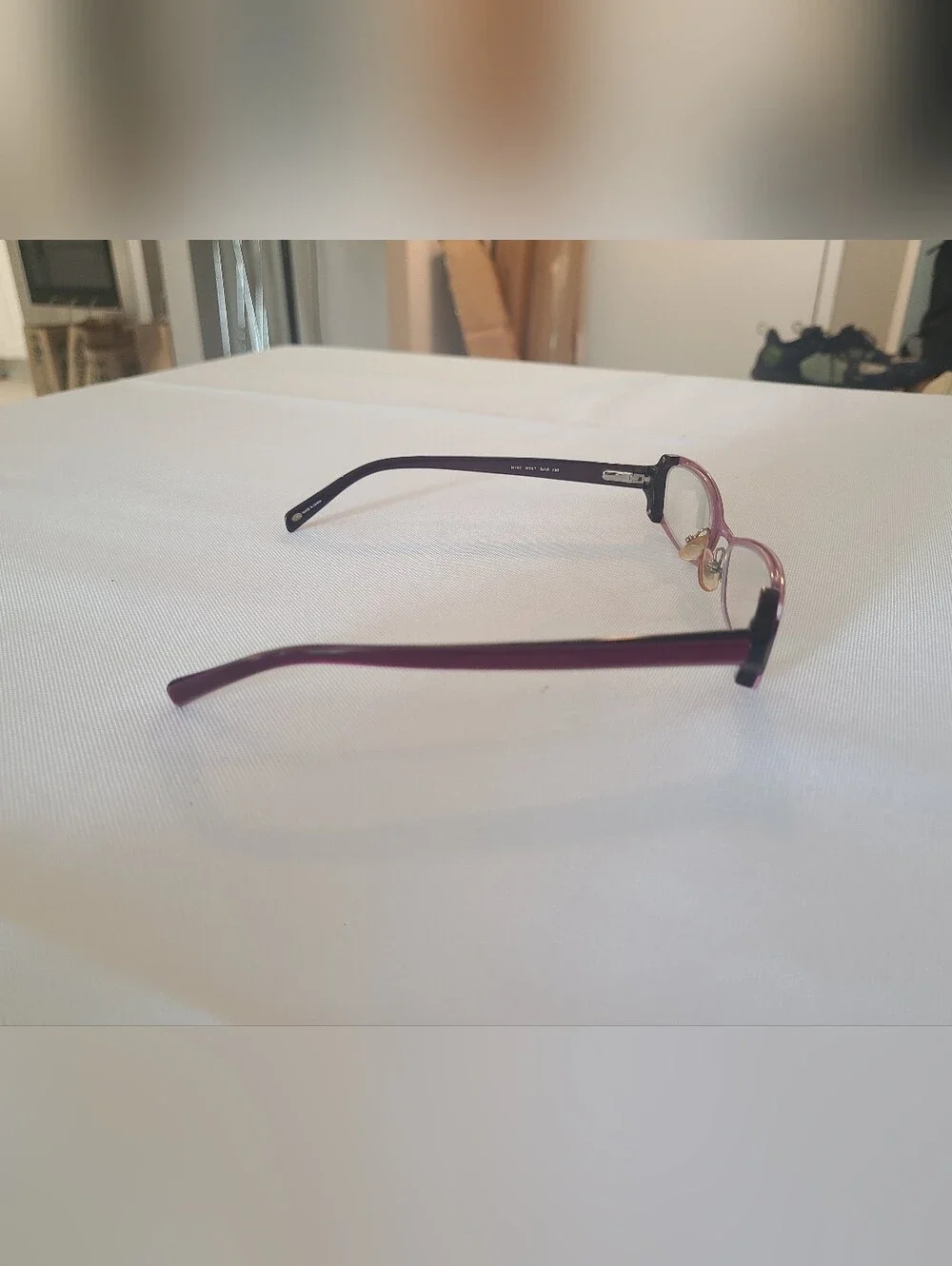 Nine West Purple Metal Rectangular Women's Glasses